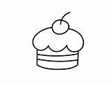 Einfacher Schöner Kuchen Zum Ausmalen  Kostenlos Malvorlagen Und sketch template