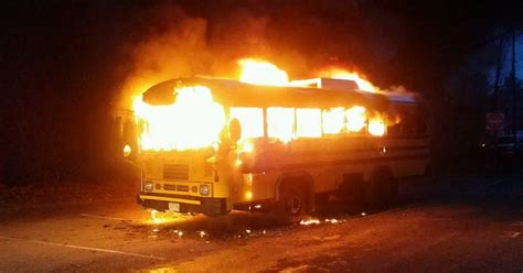 Toms River school bus catches fire