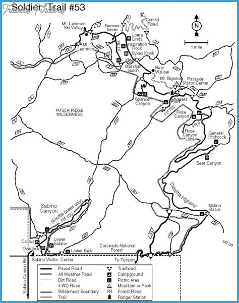 Mt Lemmon Hiking Trail Maps - TravelsFinders.Com