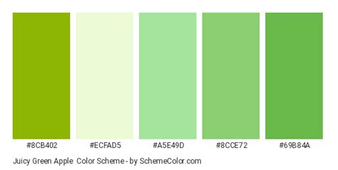 Juicy Green Apple Color Scheme » Green » SchemeColor.com