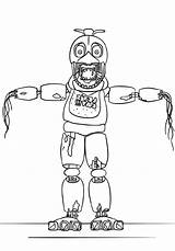 Withered Toy Chica Coloring Pages Sketch Page sketch template