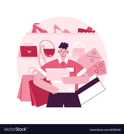 Shop assistant abstract concept Royalty Free Vector Image