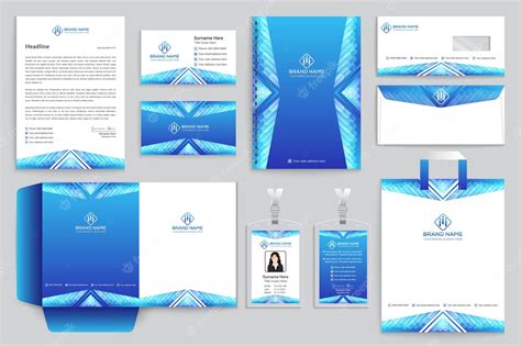 Premium Vector | Set of modern professional stationery template