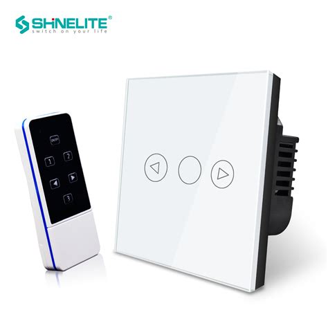 UK Remote Control dimmer wall LED Switch,White Crystal Glass Panel, Wall Light Wireless Remote ...