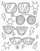 Sunglasses Coloring Pages sketch template