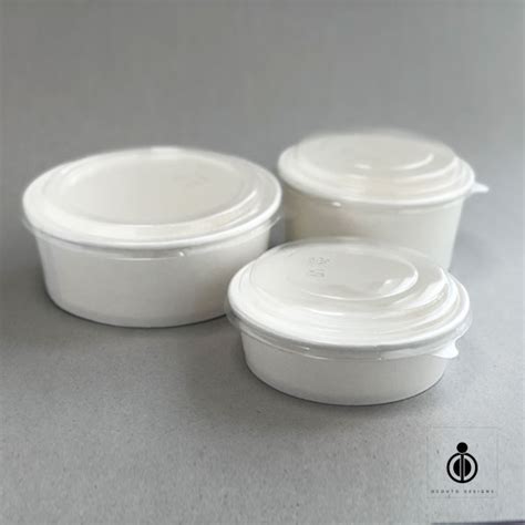 Paper Salad Bowl with Plastic lid - Design Packaging & Printing