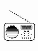 Radio coloring pages sketch template