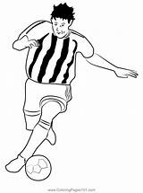 Football Player Coloring Page For Kids  Free Printable sketch template
