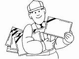 Mailman Coloring Pages sketch template