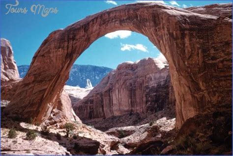 RAINBOW BRIDGE NATIONAL MONUMENT MAP UTAH - ToursMaps.com