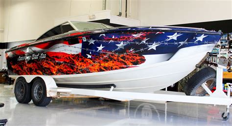 American Flag Vinyl Boat Wrap - Zilla Wraps | Boat wraps, Boat, Boat stuff