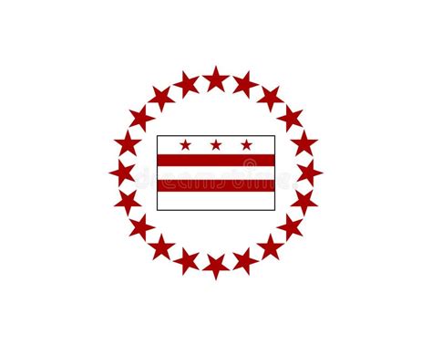 Washington DC Flag or Washington, D.C Stock Vector - Illustration of ...