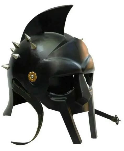MEDIEVAL BLACK GLADIATOR Maximus Viking Helmet Knight Greek Roman Armor Helmet $115.65 - PicClick