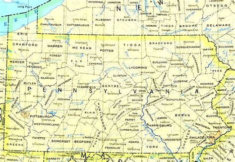 A Handy Pennsylvania County Map