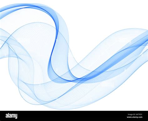 Abstract vector background, transparent wavy lines for brochure ...