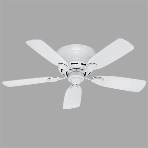 Hunter Low Profile 42 in. Indoor Snow White Ceiling Fan-51059 - The Home Depot