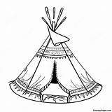 Traditional Native American Teepee Coloring Page  Pagescom sketch template