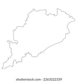 Map Outline Odisha Orissa Vector Stock Vector (Royalty Free) 2263322339 | Shutterstock