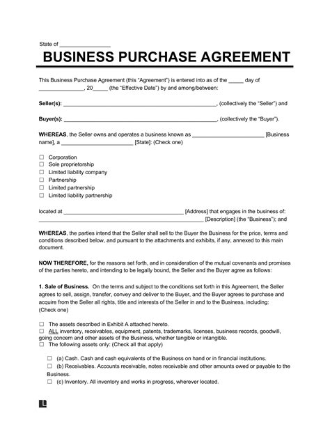 Business Agreement Template