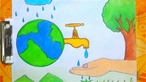 Save Water Poster Save Water Poster Save Water Poster Drawing Poster ...