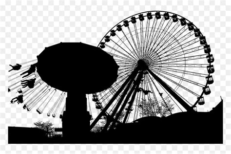 Amusement Park Silhouette Png, Transparent Png - vhv