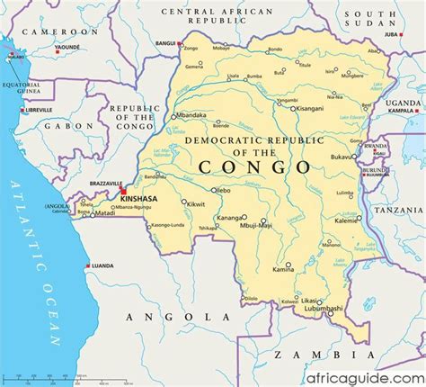 Democratic Republic Of Congo Map Africa