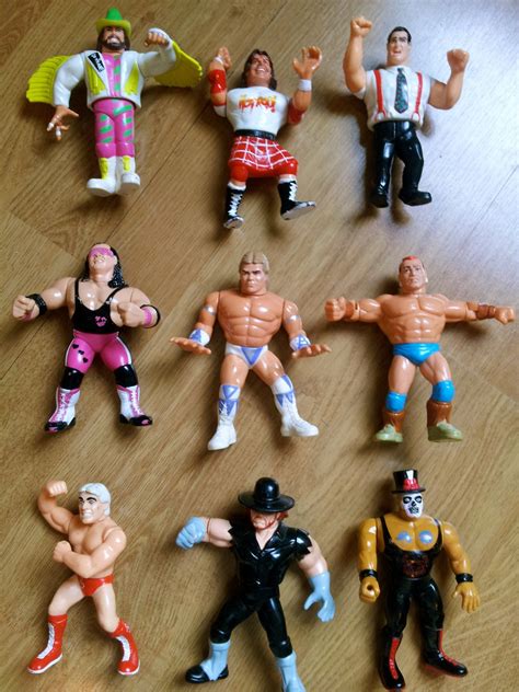 Various Vintage WWF wrestling Figures from 1990 1992 By