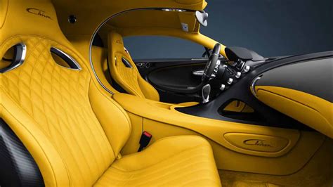 Yellow Bugatti Chiron Interior