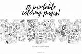 20 Printable Coloring Pages Colouring Pdf Digital Download  Etsy sketch template