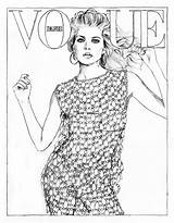 Printable Vogue Coloring Pages sketch template