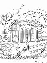 Discover The Best Farm Coloring Pages At GBcoloring sketch template