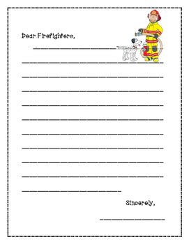 Firefighter Thank You Letter by Ashleigh B Madsen | TpT