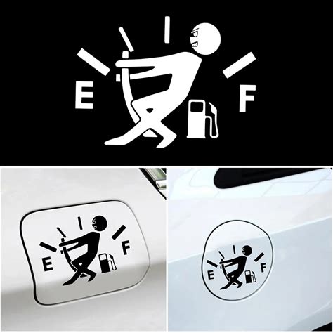 1 Pcs Funny Car Sticker Pull Fuel Tank Pointer To Full Hellaflush ...