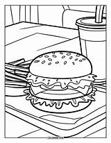 85  Cheeseburger Coloring Pages For Kids & Adults Free Printable PDFs sketch template
