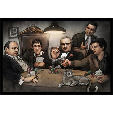 Mafia Gangster Poker Wall Art Decor Framed Print Scarface | Etsy