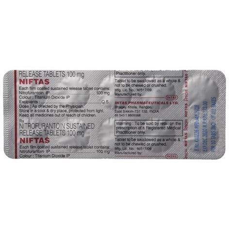 Niftas Tablet SR: Uses, Price, Dosage, Side Effects, Substitute, Buy Online