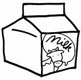 Milk Carton Coloring Colouring Outline Clipart Pages Clip حليب Glass  sketch template