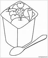 Frozen Yogurt Coloring Pages sketch template
