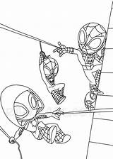 Spidey Lets Go Coloring Page sketch template