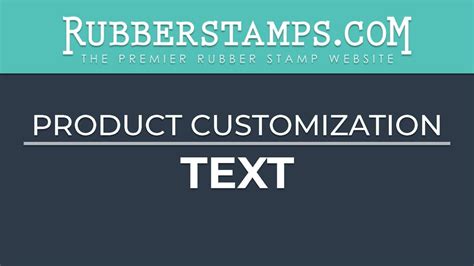 Customize | RubberStamps.com