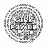 Girl Power Coloring Stock Illustrations – 499  sketch template