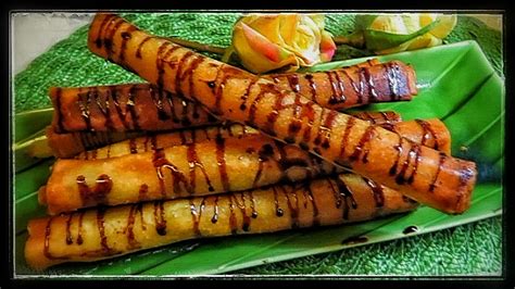 LUWEEH KITCHEN : Saging na Turon with Chocolate Drizzled