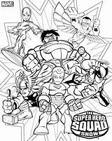 Super Heros Coloring Page sketch template
