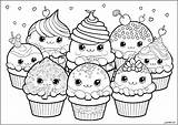 Cute cupcakes  Cupcake And Cake Coloring Pages For Adults Page sketch template
