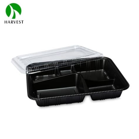 Disposable plastic box food delivery packaging to go set