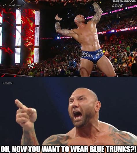 Funny Randy Orton and Batista meme #WWE #Evolution #Battleground Wwe ...