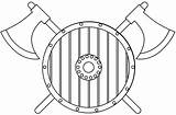 Viking Shield And Axe coloring Page  ColouringPages sketch template