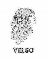 Virgo Coloring Book With Three Different Styles Of All Twelve Signs  sketch template