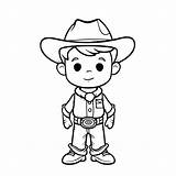 Texas Cowboy Coloring Page Pages sketch template