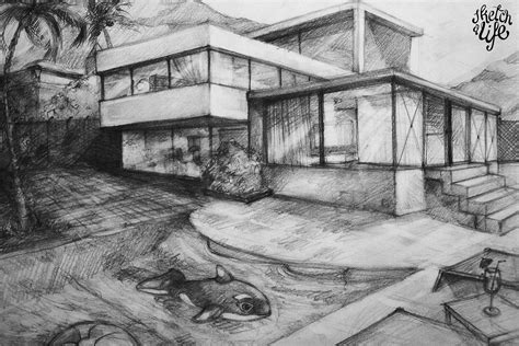 Dream house sketch easy simple modern house drawing - imagingOlfe